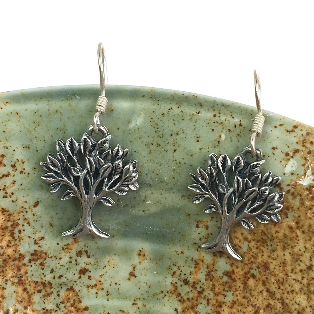 Sterling Silver Tree Earrings
